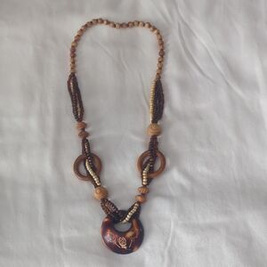 Wood Handcrafted Beaded Necklace